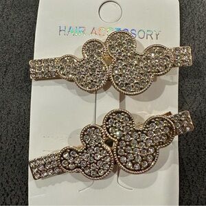 Mickey Mouse shaped hair clips
